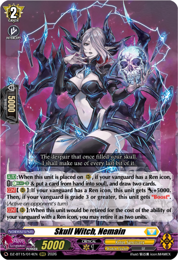 DZ-BT15/014EN Skull Witch, Nemain RRR DZBT15