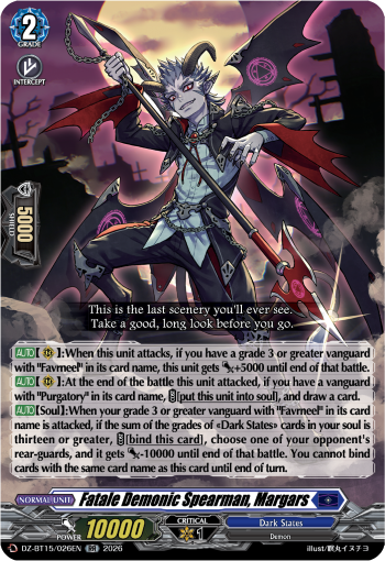DZ-BT15/026EN Fatale Demonic Spearman, Margars RR DZBT15