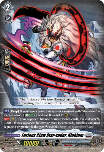 DZ-BT15/028EN Furious Claw Star-vader, Niobium RR DZBT15