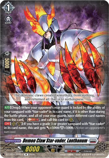 DZ-BT15/052EN Demon Claw Star-vader, Lanthanum R DZBT15