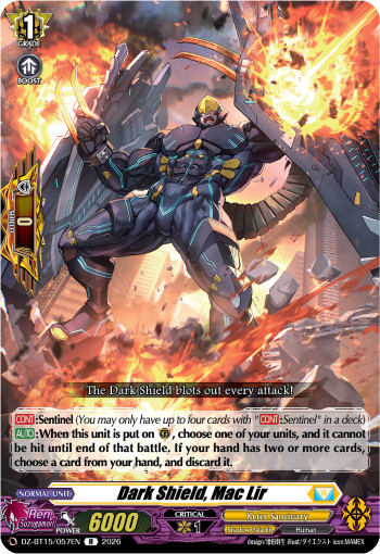 DZ-BT15/057EN Dark Shield, Mac Lir R DZBT15