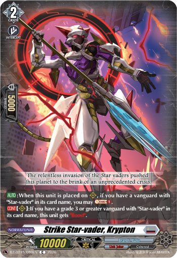 DZ-BT15/080EN Strike Star-vader, Krypton C DZBT15