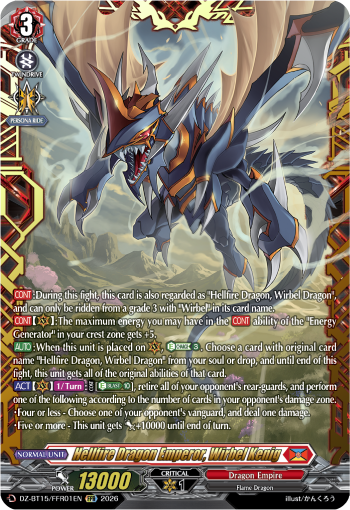 DZ-BT15/FFR01EN Hellfire Dragon Emperor, Wirbel Kenig FFR DZBT15