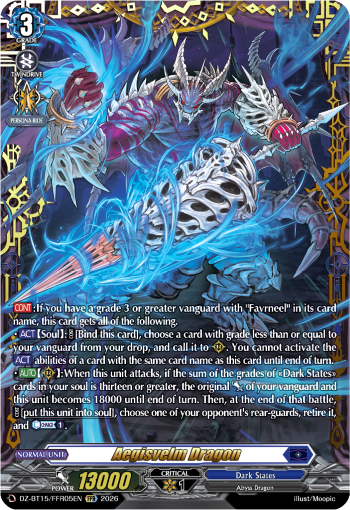 DZ-BT15/FFR05EN Aegisvelm Dragon FFR DZBT15