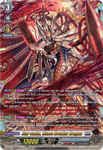 DZ-BT15/FFR10EN Star-vader, Chaos Breaker Dragon FFR DZBT15