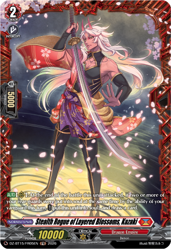 DZ-BT15/FR05EN Stealth Rogue of Layered Blossoms, Kazaki FR DZBT15