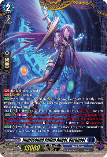 DZ-BT15/FR10EN Imprisoned Fallen Angel, Saraqael FR DZBT15