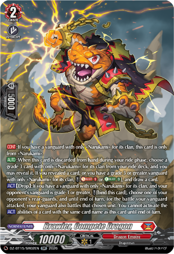 DZ-BT15/SR02EN Brawler, Compete Dragon SR DZBT15