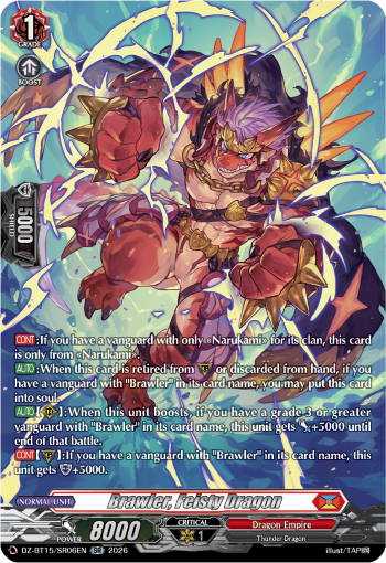 DZ-BT15/SR06EN Brawler, Feisty Dragon SR DZBT15