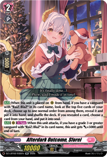 DZ-LBT02/032EN Afterdark Outcome, Sforei RR DZLBT02