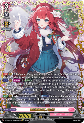DZ-LBT02/FFR06EN RaiZ:BlaZ, Folia FFR DZLBT02