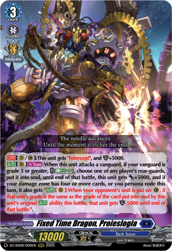 DZ-SS11/009EN Fixed Time Dragon, Proieslogia DZSS11