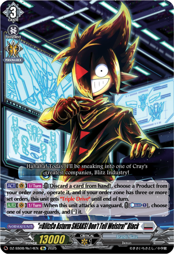 DZ-SS11/Re14EN "#BlitzCo Asturm SNEAKS! Don't Tell Welstra!" Black DZSS11