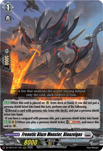 DZ-SS15/011EN Frenetic Blaze Monster, Blaazelgas RRR DZSS15
