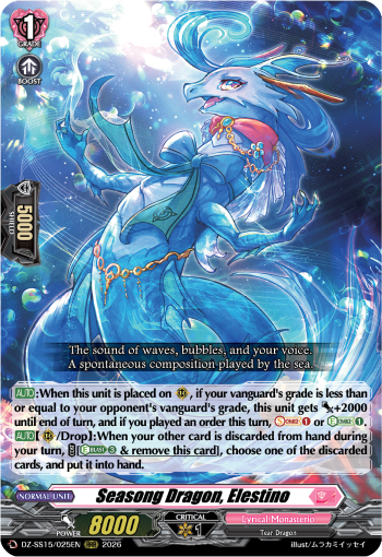 DZ-SS15/025EN Seasong Dragon, Elestino RRR DZSS15