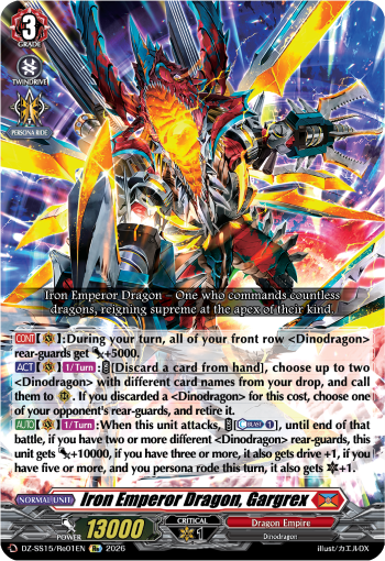 DZ-SS15/Re01EN Iron Emperor Dragon, Gargrex Re DZSS15