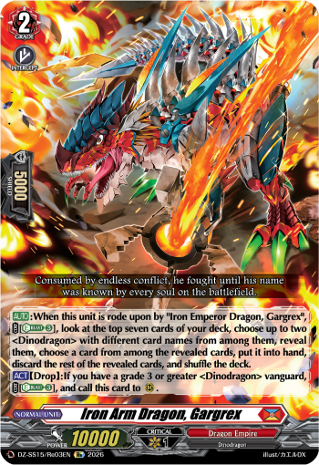 DZ-SS15/Re03EN Iron Arm Dragon, Gargrex Re DZSS15