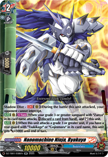 DZ-TB01/038EN Nanomachine Ninja, Byakuya RR DZTB01