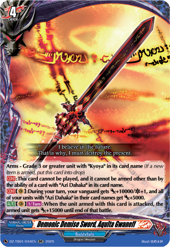 DZ-TB01/044EN Demonic Demise Sword, Aqulta Gwaneff RR DZTB01