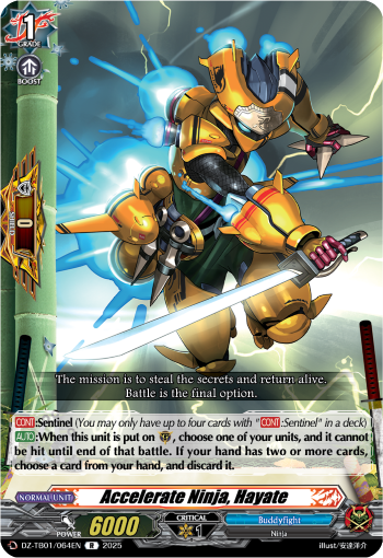 DZ-TB01/064EN Accelerate Ninja, Hayate R DZTB01