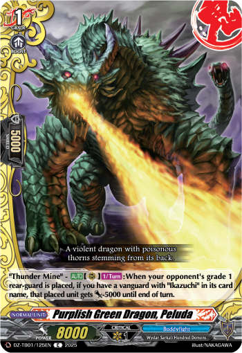 DZ-TB01/125EN Purplish Green Dragon, Peluda C DZTB01