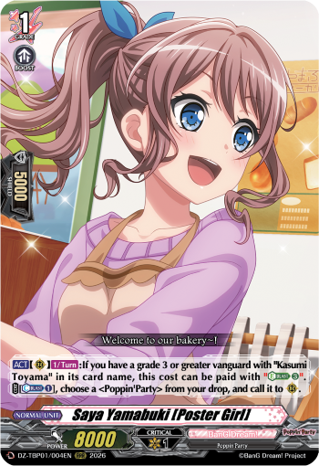 DZ-TBP01/004EN Saya Yamabuki [Poster Girl] RRR DZTBP01