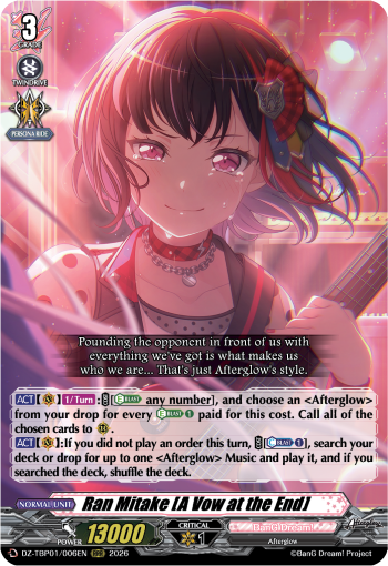 DZ-TBP01/006EN Ran Mitake [A Vow at the End] RRR DZTBP01