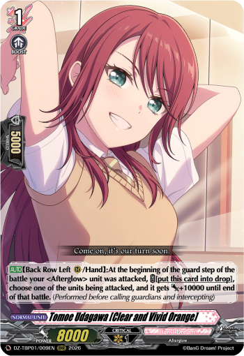 DZ-TBP01/009EN Tomoe Udagawa [Clear and Vivid Orange] RRR DZTBP01
