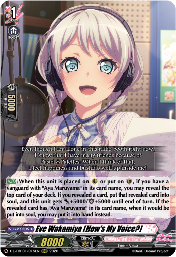 DZ-TBP01/015EN Eve Wakamiya [How's My Voice?] RRR DZTBP01