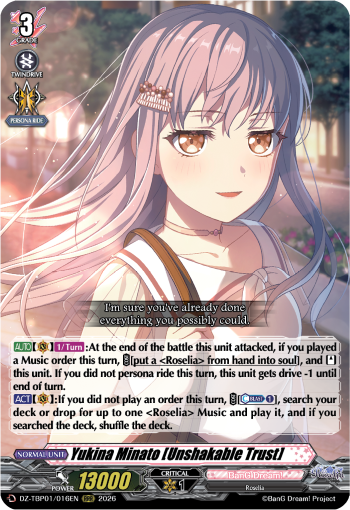 DZ-TBP01/016EN Yukina Minato [Unshakable Trust] RRR DZTBP01