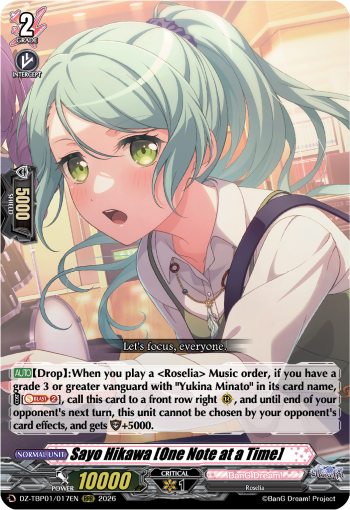 DZ-TBP01/017EN Sayo Hikawa [One Note at a Time] RRR DZTBP01