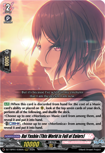 DZ-TBP01/030EN Rui Yashio [This World is Full of Colors] RRR DZTBP01