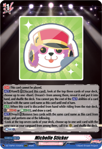 DZ-TBP01/042EN Michelle Sticker RRR DZTBP01