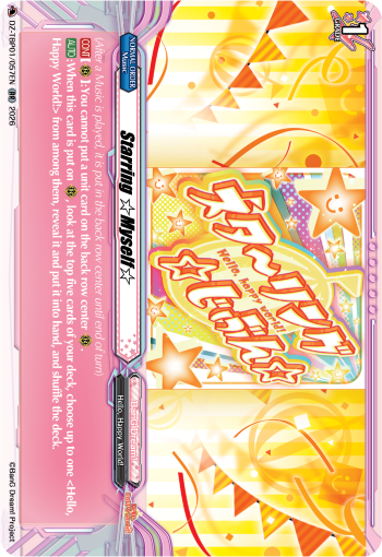 DZ-TBP01/057EN Starring ☆Myself☆ RR DZTBP01