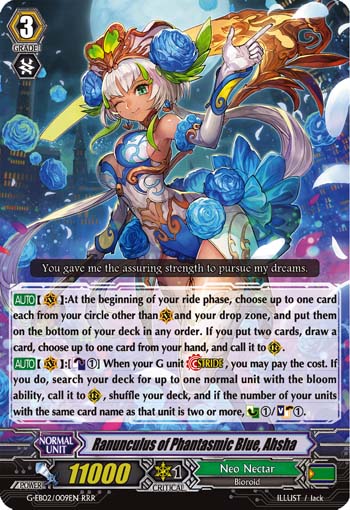G-EB02/009EN Ranunculus of Phantasmic Blue, Ahsha RRR