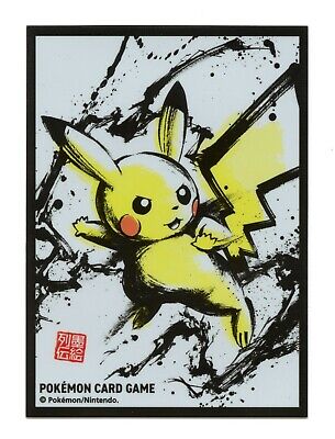 Card Sleeves Pikachu Calligraphy Sumie Retsuden Pokemon TCG Japan