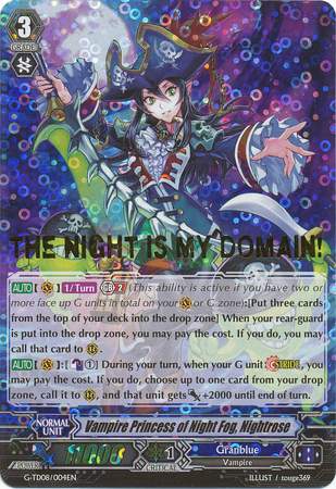 G-TD08/004EN Vampire Princess of Night Fog, Nightrose TD (Hot Stamped)
