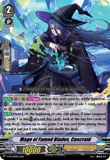 V-PR/0290EN Mage of Famed Blades, Cuscraid PR